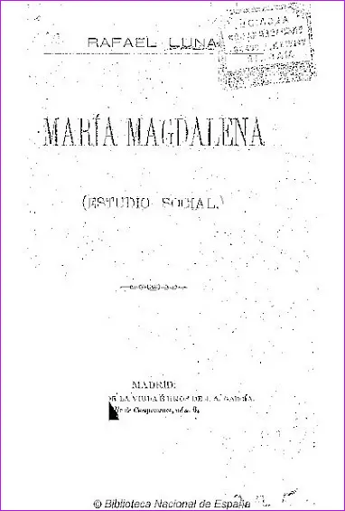 Portada de la primera edición de María Magdalena de Matilde Cherner