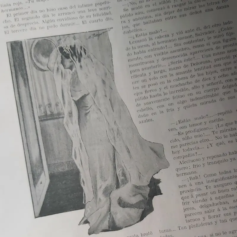 fámina fragmento novia Fémina de Ángela Barco Ilustración interior de la edición de 1910