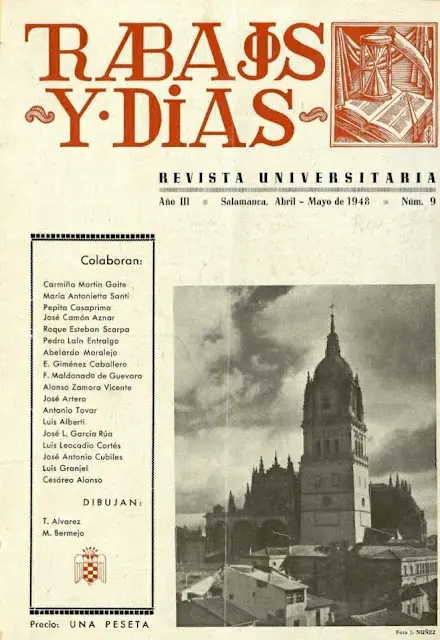 Revista Trabajo y Días, Universidad de Salamanca